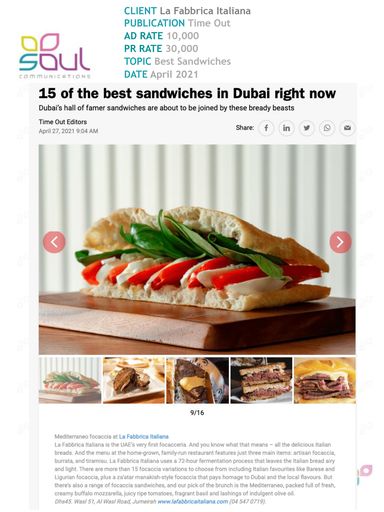 Italian food restaurant actuality in Dubai
